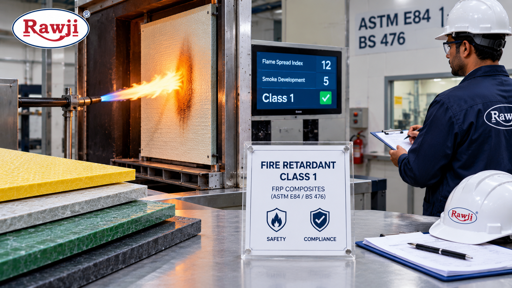 Fire Retardant FRP Composite Testing ASTM E84