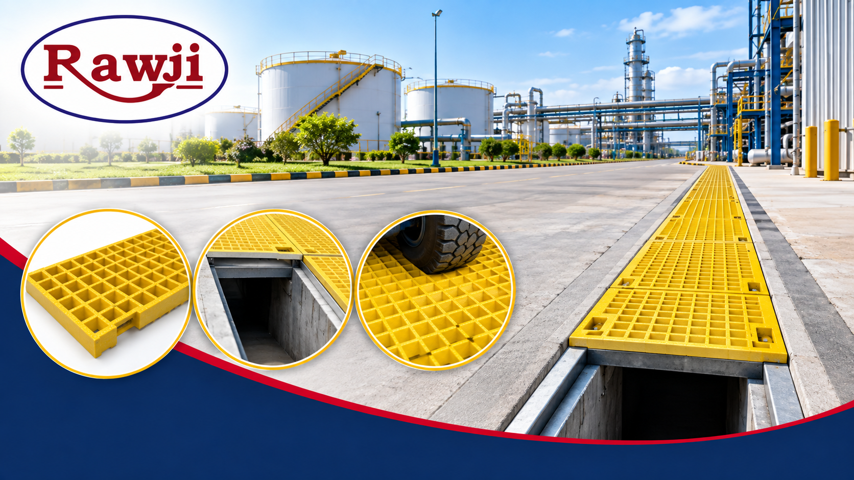 Industrial Composite GRP Trench Covers