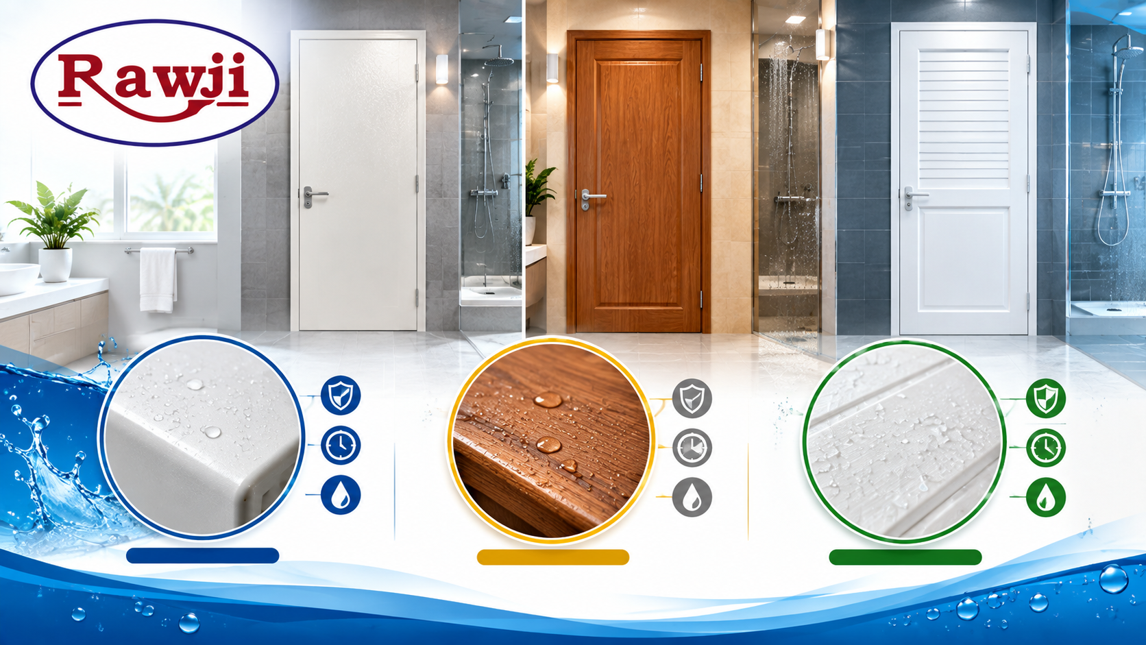 FRP vs Wooden vs PVC Doors Waterproof Test